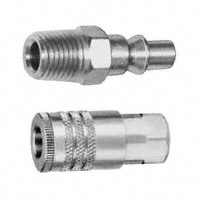 Plews / Edelmann Tru-Flate 13-301 Coupler/Plug Set 1/4" Female NPT Coupler and 1/4" Male NPT Plug