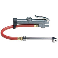 Tru-Flate 17-850 10-20 PSI Deluxe Inflator Gauge with 12" Hose and Dual Foot Chuck