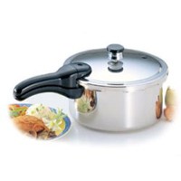 Presto 01341 Pressure Cooker, 4 qt Capacity, 10-1/2 in Dia, Stainless Steel