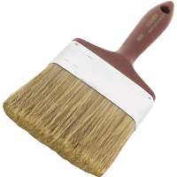 Linzer 3828-4 Paint Brush, 4 in W, 2-3/4 in L Bristle, Polyester Bristle, Beaver Tail Handle
