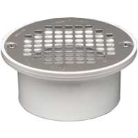 Oatey 43583 Floor Drain, PVC Body, White