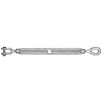Turnbuckle 1/2in 9in 2200lb FS BARON MFG. CO. LLC Galvanized Forged Steel 18-1/2X9