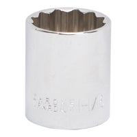 Vulcan MT6521348 Drive Socket, 1-1/16 in Socket, 1/2 in Drive, 12-Point, Chrome Vanadium Steel, Chrome