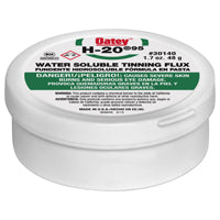 Oatey H-20 Series 30140 Water Soluble Flux, 1.7 oz, Paste, Gray