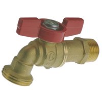 B & K 103-023 Heavy-Duty Hose Bibb, 1/2 x 3/4 in Connection, MPT x Male Hose, 200 psi Pressure, Brass Body