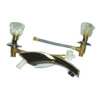 US Hardware P-030N Garden Tub Faucet, 2 -Faucet Handle, Deck Mounting, Brass, Chrome