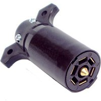 US Hardware RV-488C Trailer Connector with Grip, 12 V, 7-Pole, Plastic, Black
