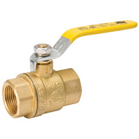 B & K 107-827NL Ball Valve, 1-1/2 in Connection, FPT x FPT, 600/150 psi Pressure, Manual Actuator, Brass Body