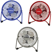 PowerZone FE-20 Personal Fan, 120 VAC, 4 in Dia Blade, 4-Blade, 1-Speed, 1 Speed, 360 deg Rotating
