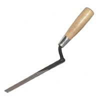 Marshalltown 505 Tuck Pointer, 3/8 in W, 6-3/4 in L, Carbon Steel, Wood Handle