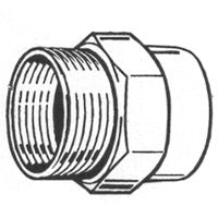 Plumb Pak PP850-66 Pp850 Garden Hose Adapter, 3/4 X 3/4 X 1/2, 3/4" FHT x 3/4" MPT
