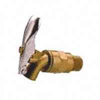 B & K 109-204 Self-Closing Drum and Barrel Faucet, 3/4 in Connection, MPT x Plain, Zamak Body, Brass