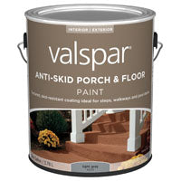 Valspar 024.0082030.007 Porch and Floor Paint, Light Gray, 1 gal