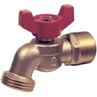B & K 103-054HN Hose Bibb, 3/4 x 3/4 in Connection, MPT x Male Hose, 125 psi Pressure, Brass Body, Antique
