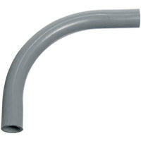 CANTEX 5133827 Conduit Elbow, 90 deg Angle, 1-1/2 in Plain, PVC, Gray