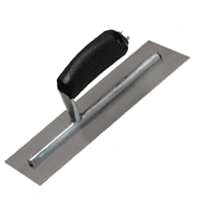 Marshalltown FT114P Finishing Trowel, 11 in L Blade, 4-1/2 in W Blade, Steel Blade, Curved Handle, Plastic Handle