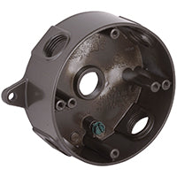 BELL 5361-2 Raco Splice Box, 16.1 Cu-in, 4 in Dia X 1-1/2 in D, Gray