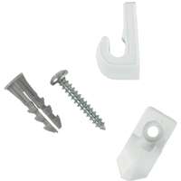 ClosetMaid 7546 Wall Clip, Resin, White, Wall Mounting