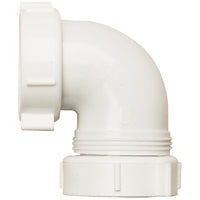 Plumb Pak PP66-10W Drain Pipe Elbow, 90 Deg, 1-1/2 in, IPS, Plastic