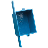 Carlon A58381E-CAR Outlet Box, 1 -Gang, 3 -Knockout, PVC, Blue