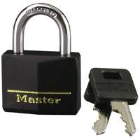 Master Lock 141D Covered Aluminum Keyed Padlock, 1 Pack, Black