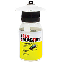 TERRO Fly Magnet Trap, Reusable Poison-Free Outdoor Fly Catcher with Bait