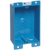 Carlon B108R-UPC Outlet Box, 1 -Gang, PVC, Blue