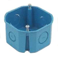 Carlon Ezduit A615DE-CAR Ceiling Box, 2-1/8 in D, 1 -Gang, 2 -Knockout, PVC, Blue