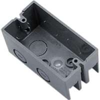 Carlon B112HB Handy Box, 1 -Gang, 6 -Knockout, 1/2 in Knockout, Plastic, Gray, Screw Mounting