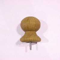 Waddell 212 Post Top, 2-3/4 in Dia, 4 in H, Small Ball, Pine
