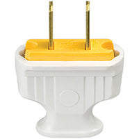 WHITE FLAT HANDLE 2WIRE PLUG