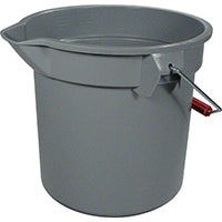 Rubbermaid Roughneck 261400GRAY Bucket with Pour Spout, 14 qt Capacity, 12 in Dia, Polyethylene, Gray