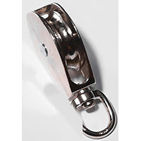 BARON 0173ZD-1 Rope Pulley, 1/4 in Rope, 1 in Sheave, Chrome