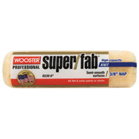 WOOSTER R239-9 Paint Roller Cover, 3/8 in Thick Nap, 9 in L, Knit Fabric Cover, Golden Yellow