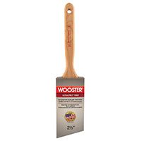 WOOSTER 4174-2-1/2 Paint Brush, 2-1/2 in W, 2-15/16 in L Bristle, Nylon/Polyester Bristle, Sash Handle