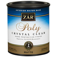 Aqua ZAR 34412 Polyurethane Paint, Liquid, Antique Crystal Clear, 1 qt, Can