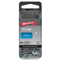 RIVET WASHER STEEL 40PK 1/8IN