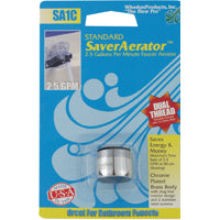 Whedon SA1C Faucet Aerator, 15/16-27 x 55/64-27 Male x Female Thread, Brass, 2.2 gpm