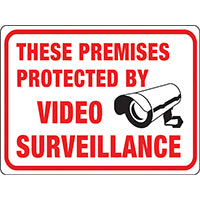 Hy-Ko Plastic Sign White 9 X 12 Protected By Video Surveillance Polystyrene PatternName: Plastic Sign, Model: 20619, Office/School Supply Store