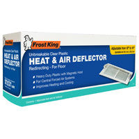 Frost King Unbreakable Heat and Air Deflector, Clear Plastic, 2 3/4” Tall, Width Adjustable 10” to 14”