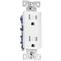 Eaton Wiring Devices TR1107W-BOX Duplex Receptacle, 2 -Pole, 15 A, 125 V, Push-in, Side Wiring, NEMA: 5-15R, White