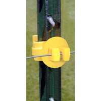 Zareba ITY-Z Standard Snug-Fitting Insulator, Aluminum/Polywire/Steel, Polyethylene, Yellow