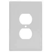 Eaton Wiring Devices 2142W-BOX Receptacle Wallplate, 5-1/4 in L, 3-1/2 in W, 1 -Gang, Thermoset, White, High-Gloss