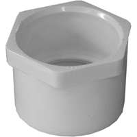 LASCO 437212BC Reducing Bushing, 1-1/2 x 1-1/4 in, Spigot x Slip, PVC, White, SCH 40 Schedule