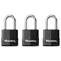 Master Lock Magnum Series M115XTRILF Padlock, Keyed Alike Key, 5/16 in Dia Shackle, 1-1/2 in H Shackle, Zinc