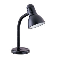 Boston Harbor TL-TB-134-BK-3L Flexible Desk Lamp, 120 V, 60 W, 1-Lamp, CFL Lamp, Black Fixture, Black