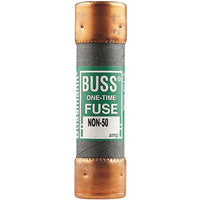 Bussmann NON-50 Fuse, 50 A, 250 VAC, 125 VDC, 50 kA Interrupt, Melamine Body, Cartridge Fuse