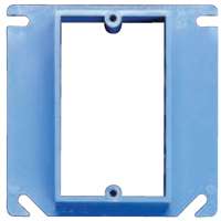 Thomas & Betts Carlon A410 Outlet Box Cover, Square, Raised, 1 Gang, 4-Inch, Blue A410R-CAR