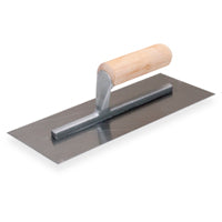 QLT 972 Trowel, 11 in L, 4-1/2 in W, Square Notch, Straight Handle