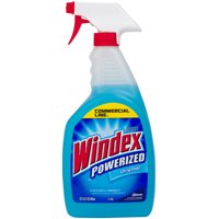 Windex 08521 Glass Cleaner, 32 oz Bottle, Liquid, Pleasant, Blue